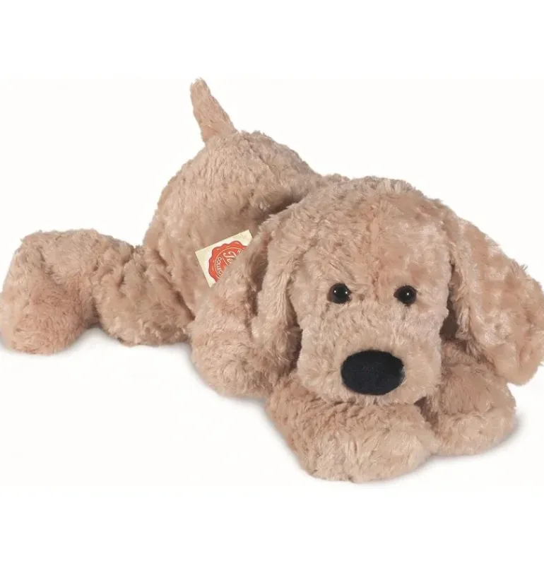 Peluche chien beige souple - 40 cm