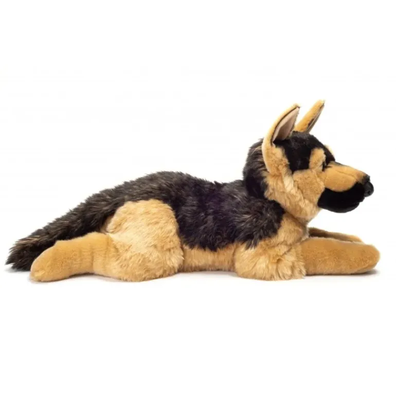 Peluche chien berger allemand couché - 60 cm