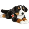 Peluche chien bouvier bernois couché - 60 cm