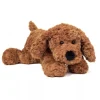 Peluche chien marron souple - 28 cm
