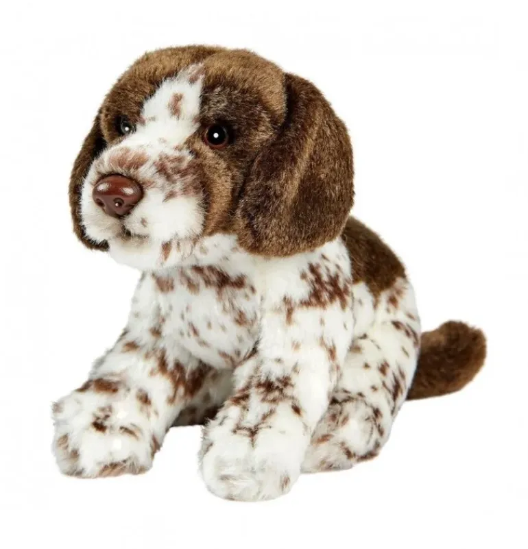 Peluche chien Pointer assis - 30 cm