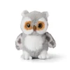 Peluche chouette duveteuse grise WWW -15 cm