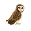 Peluche chouette effraie avec tête articulée - 24 cm