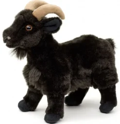 Peluche chèvre de montagne noire - 29 cm