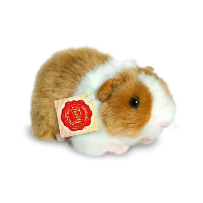Peluche cochon d'Inde doré et blanc - 20 cm