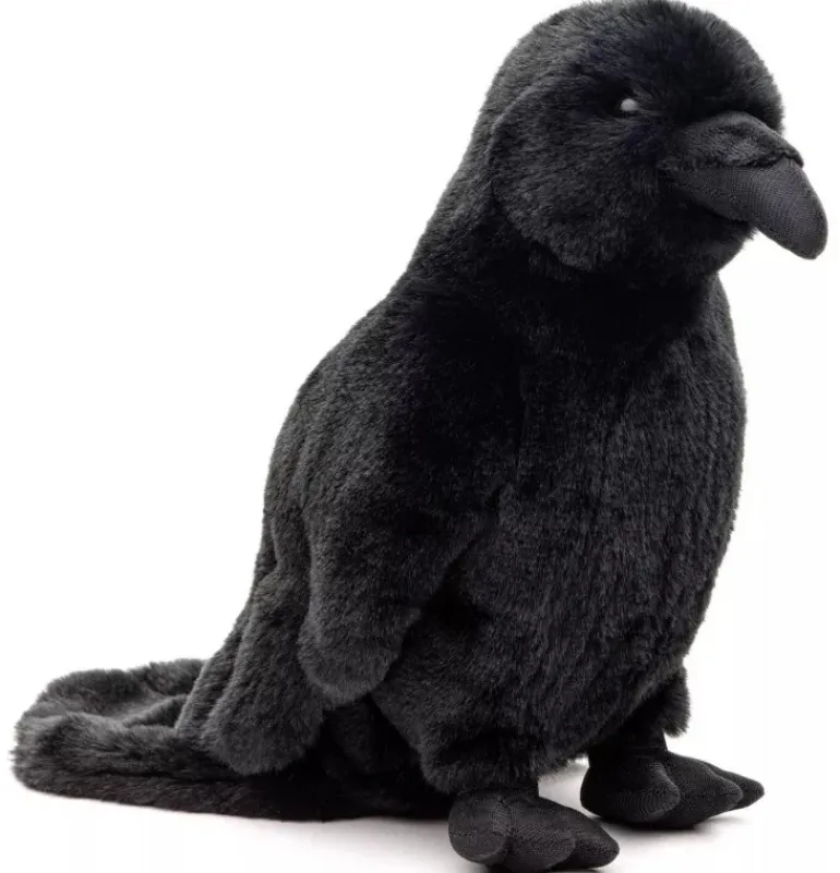 Peluche corbeau avec croassement