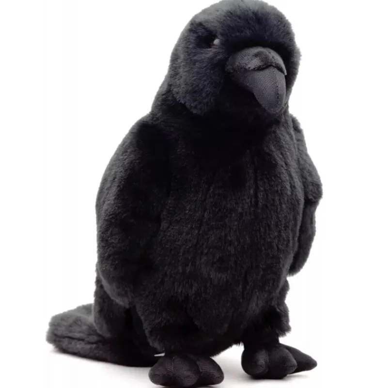 Peluche corbeau avec croassement