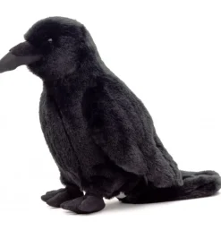 Peluche corbeau noir - 23 cm