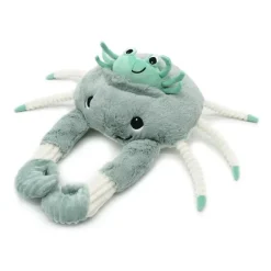 Peluche crabe maman et son bébé Cassecou menthe