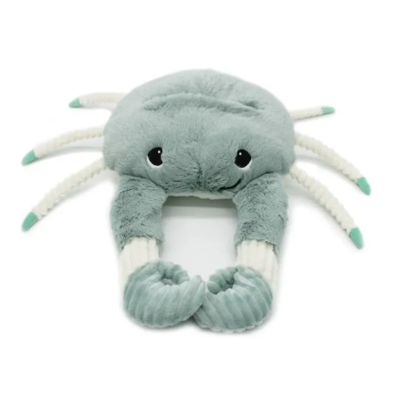 Peluche crabe maman et son bébé Cassecou menthe
