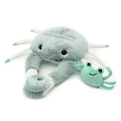 Peluche crabe maman et son bébé Cassecou menthe