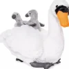 Peluche cygne avec bébés - 24 cm