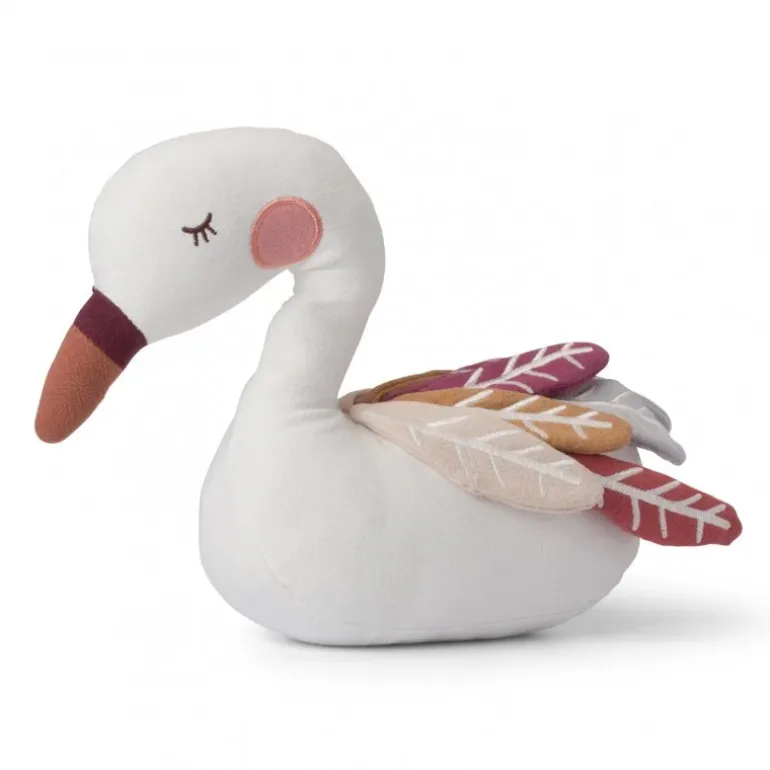 Peluche cygne Susie avec ailes multicolores