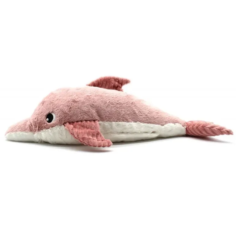 Peluche dauphin Tofou maman et son bébé rose