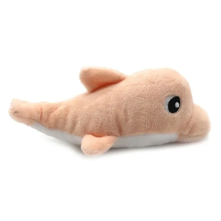 Peluche dauphin Tofou maman et son bébé rose