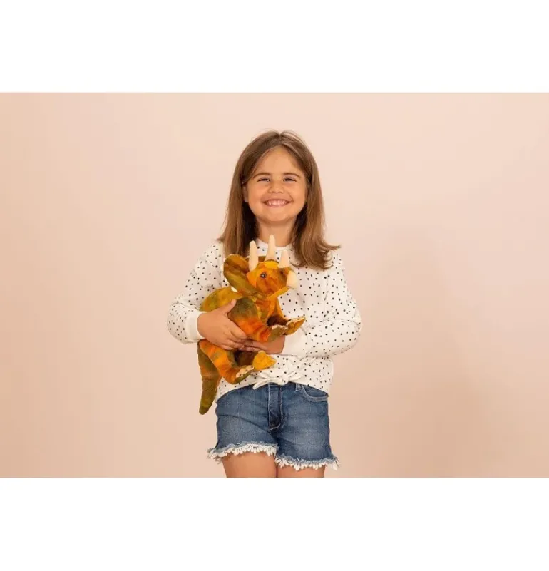 Peluche dinosaure tricératops - 42 cm