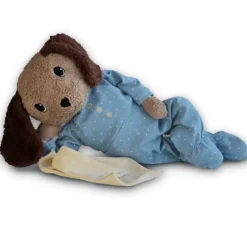Peluche doudou chien Ticki bleu