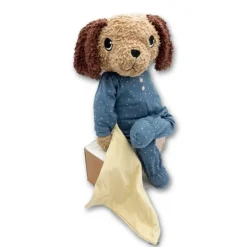 Peluche doudou chien Ticki bleu