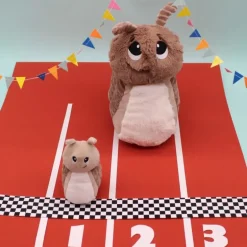 Peluche escargot Speedou maman et son bébé brun