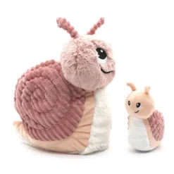 Peluche escargot Speedou maman et son bébé rose