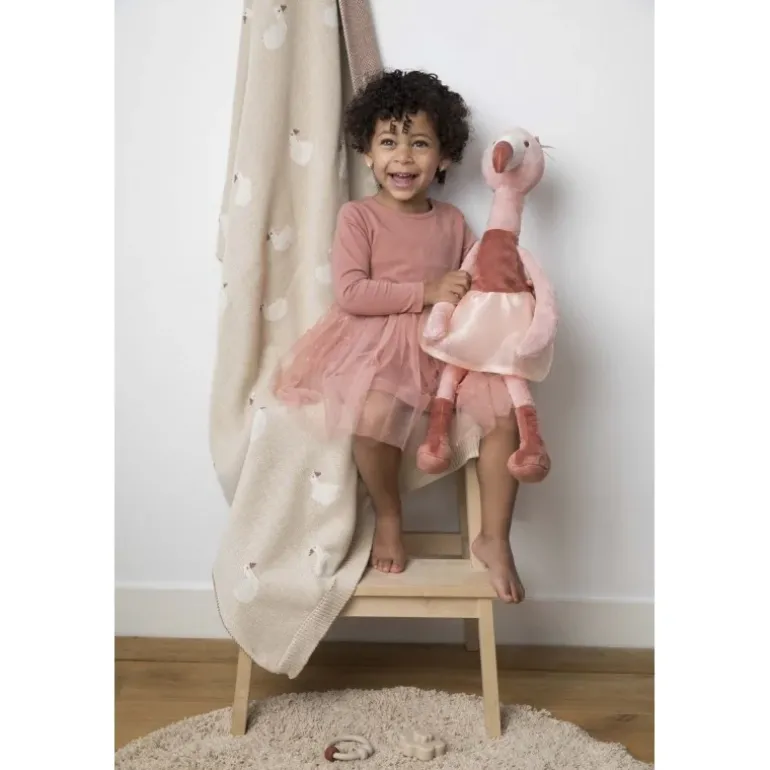 Peluche flamant rose Fiddle - 31 cm