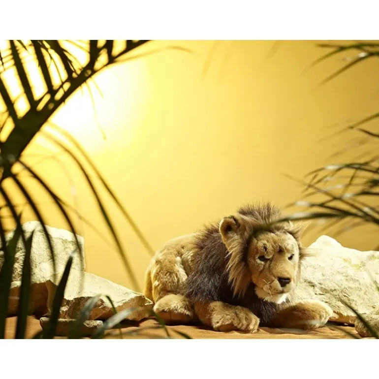 Peluche Grand Lion Mâle - 45 cm