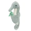 Peluche hippocampe Papadou papa/bébé menthe