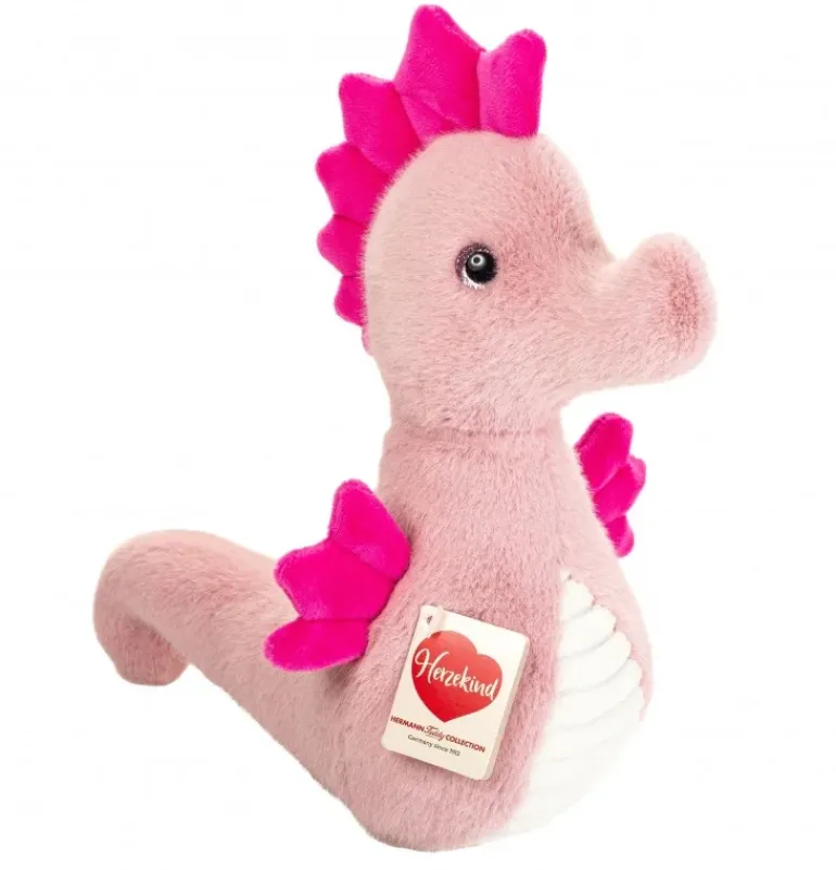 Peluche hippocampe rose Alba - 23 cm