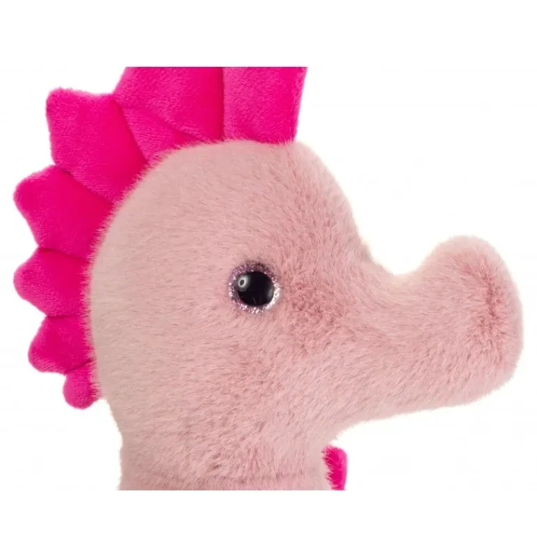Peluche hippocampe rose Alba - 23 cm