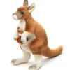 Peluche kangourou avec bébé - 23 cm