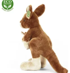 Peluche kangourou avec bébé - 27 cm