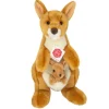 Peluche kangourou avec bébé - 30 cm