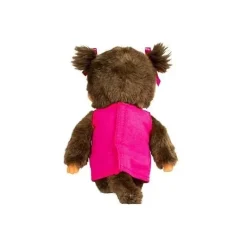Peluche Kiki Monchhichi Maman et bébé rose - 20 cm