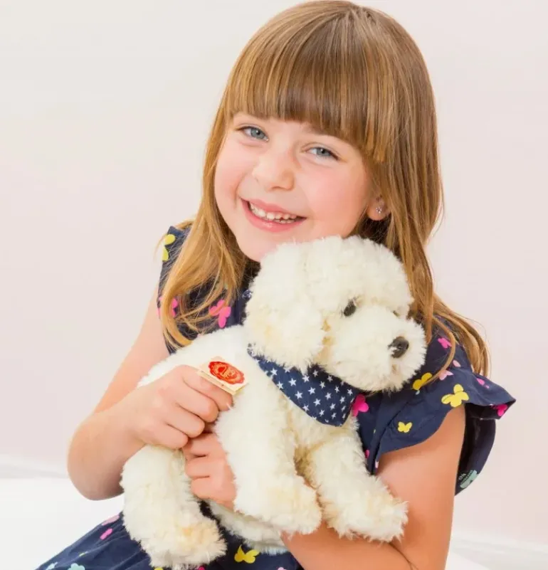 Peluche labradoodle assis - 28 cm