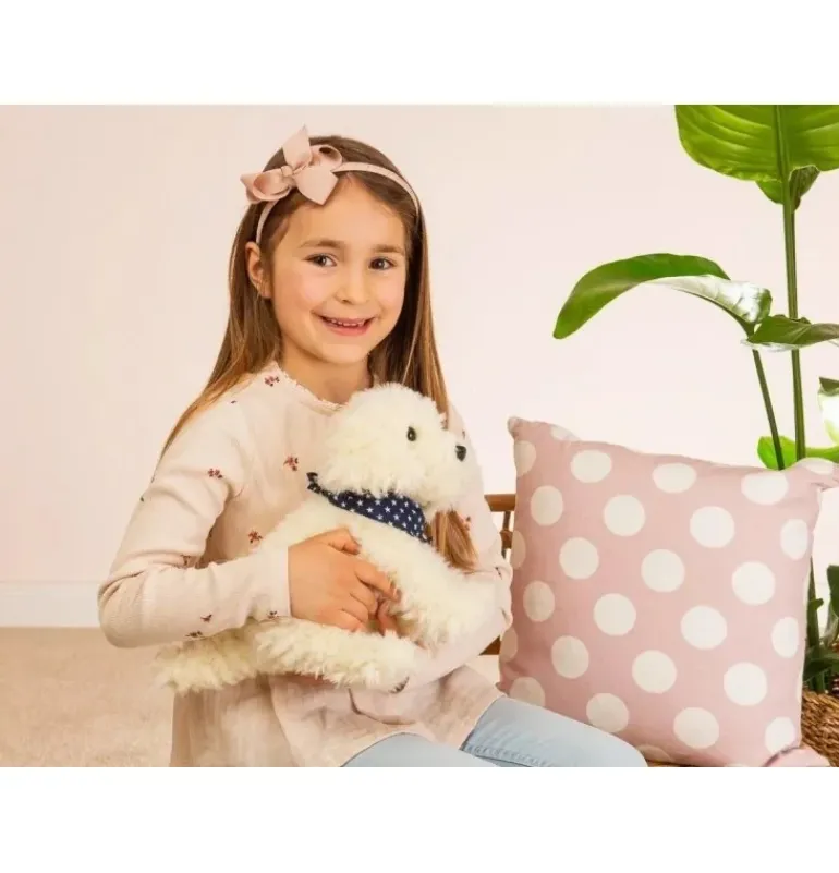 Peluche labradoodle assis - 28 cm
