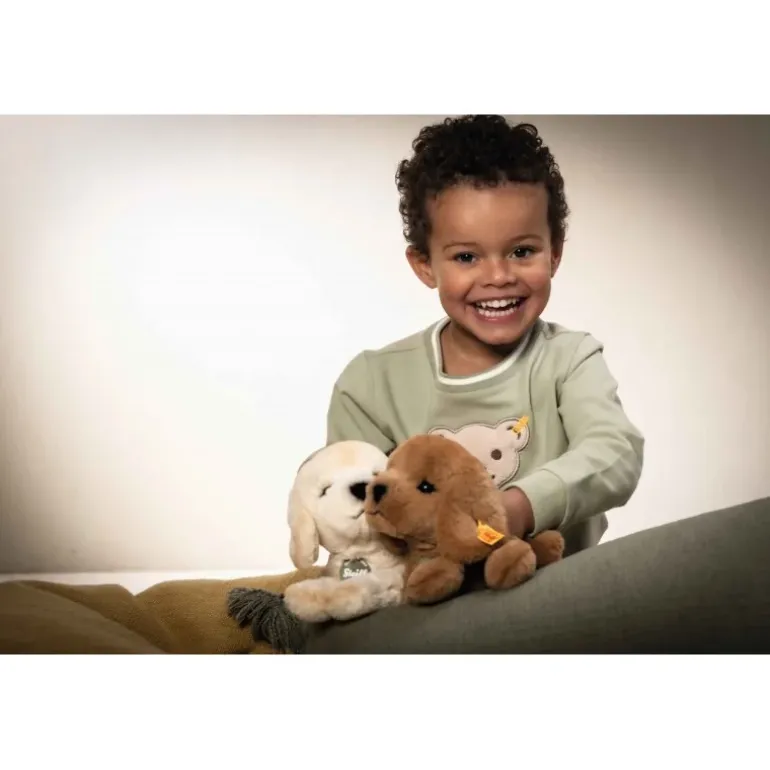 Peluche labrador Lenny brun - 23 cm