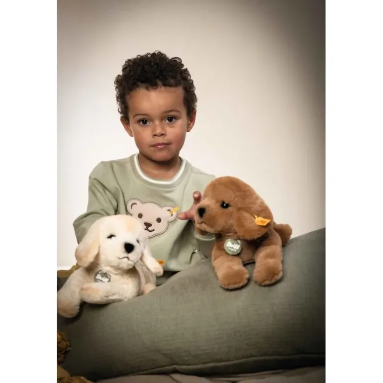 Peluche labrador Lenny brun - 23 cm