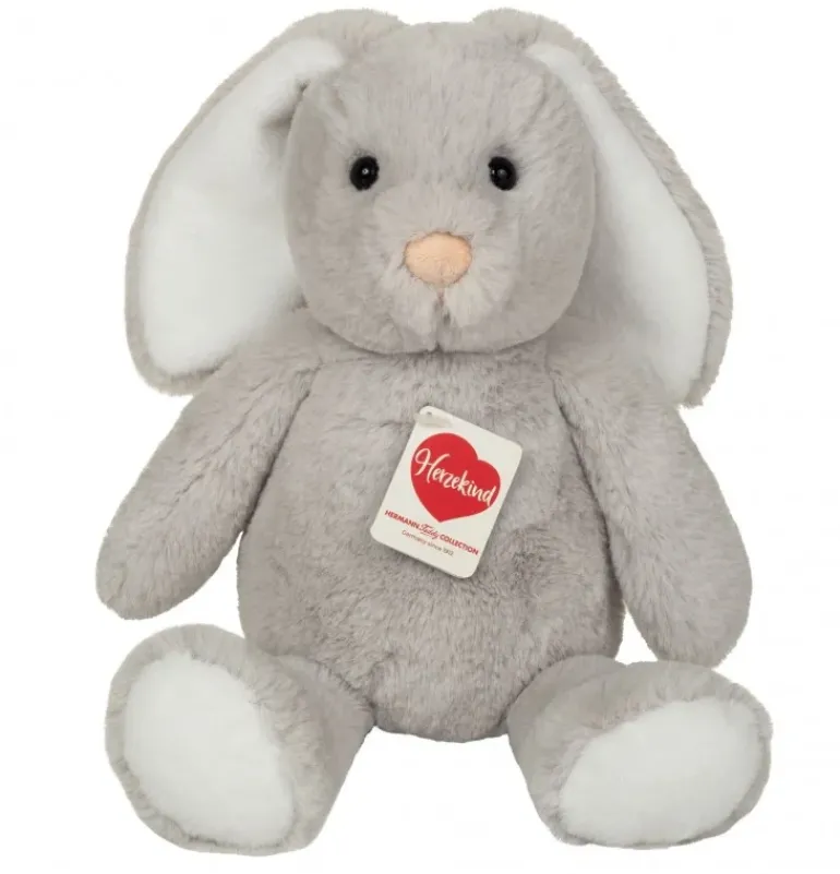 Peluche lapin Abby gris - 32 cm