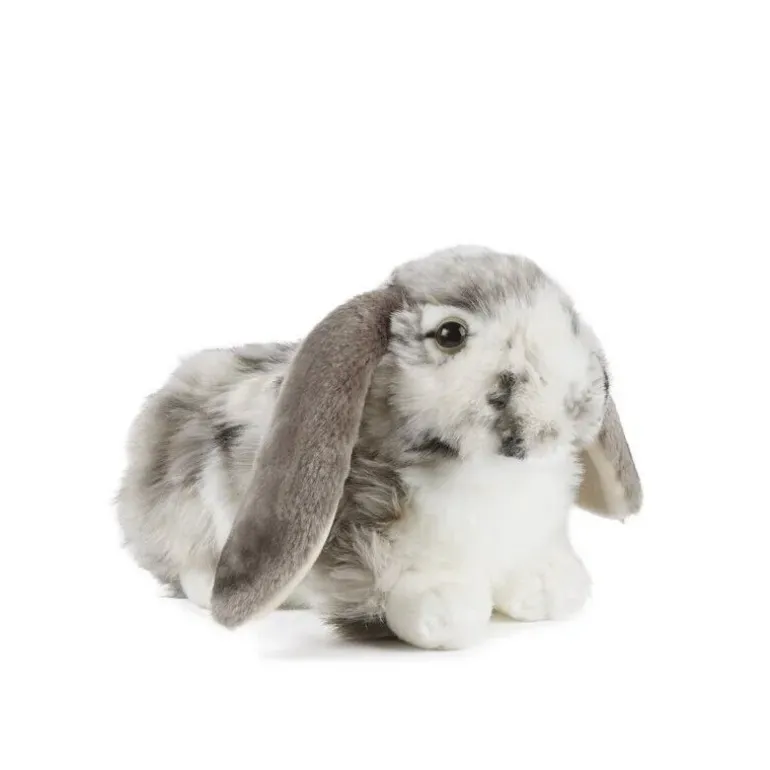 Peluche lapin belier gris
