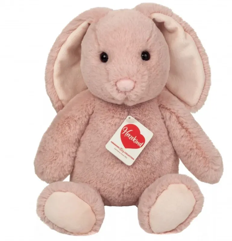 Peluche lapin Haley rose - 32 cm