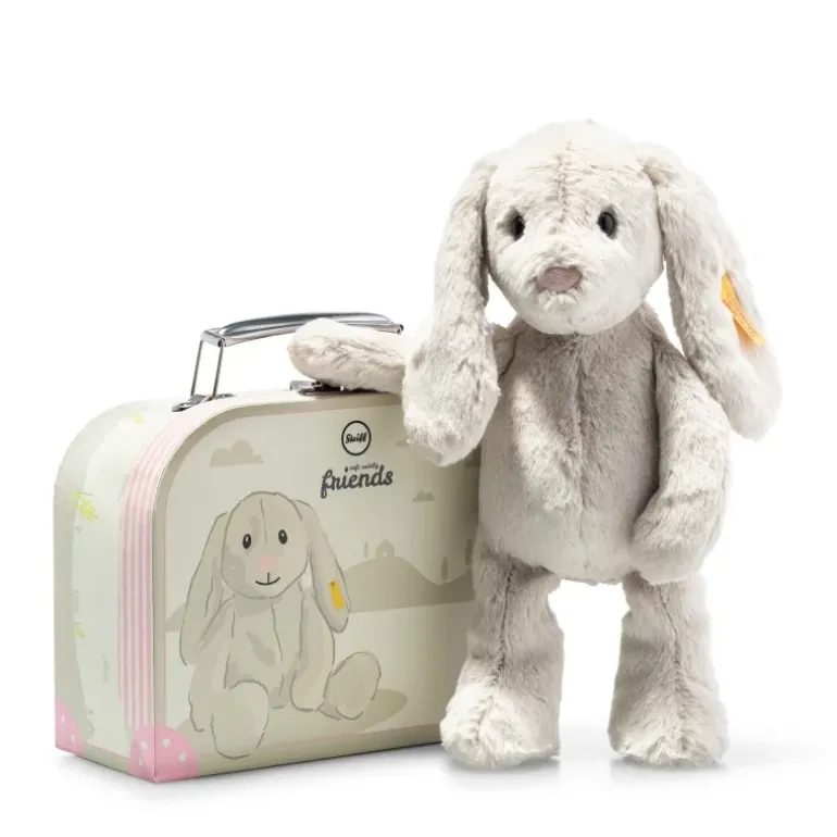Peluche lapin Hoppie dans sa valise