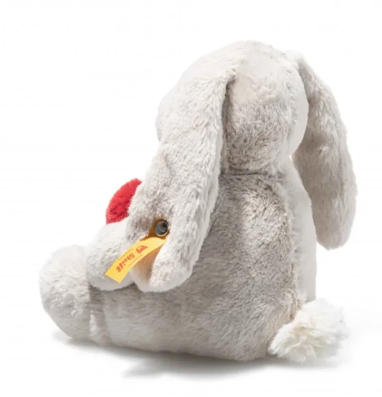 Peluche lapin Hoppie Love avec cœur - 16 cm