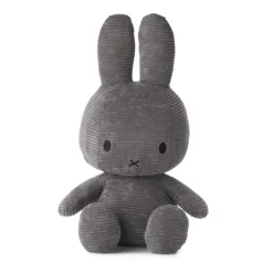 Peluche lapin Miffy en velours côtelé gris - 50 cm