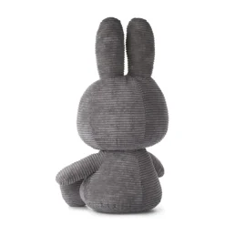 Peluche lapin Miffy en velours côtelé gris - 50 cm