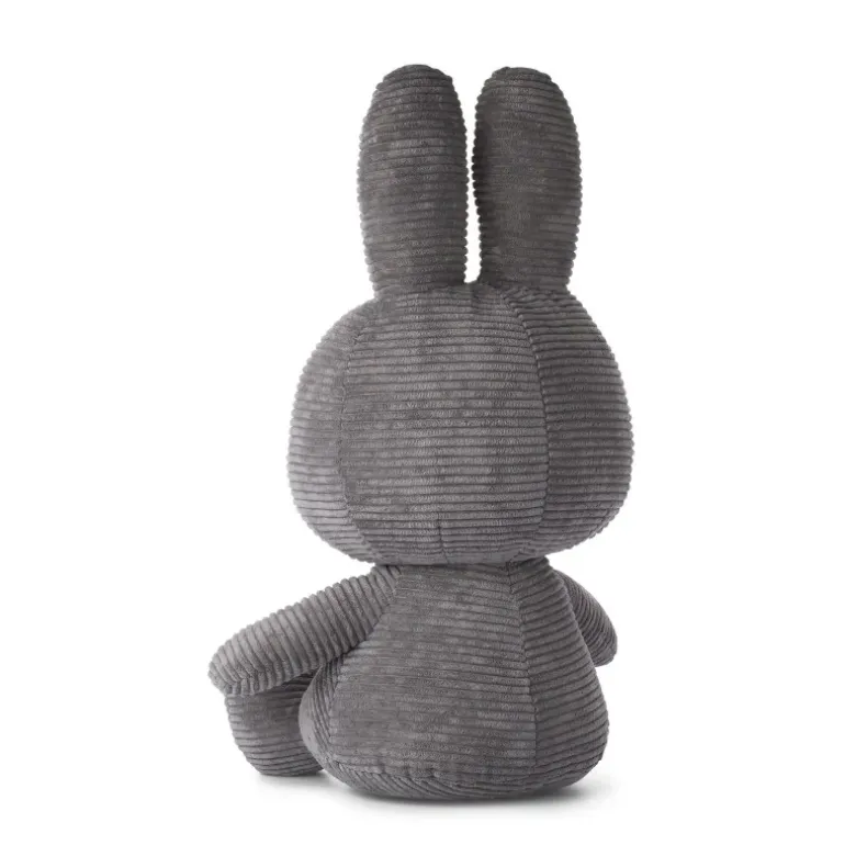 Peluche lapin Miffy en velours côtelé gris - 50 cm