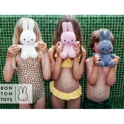 Peluche lapin Miffy en velours côtelé rose - 33 cm