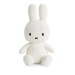 Peluche lapin Miffy velours côtelé blanc - 33 cm