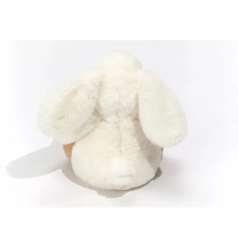 Peluche lapin Poppi blanc - 15 cm