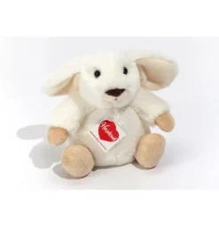 Peluche lapin Poppi blanc - 15 cm