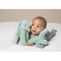 Peluche lapin Richie vert lagon - 38 cm